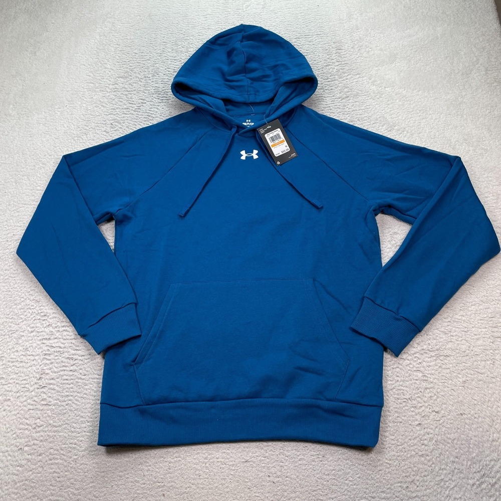 Under Armour Rival Fleece Hoodie Men's Size Small Blue 1379757 NWT‎